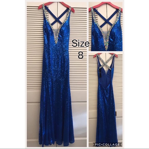 Alyce Paris Dresses & Skirts - Alyce Paris Blue Sequin Evening Gown